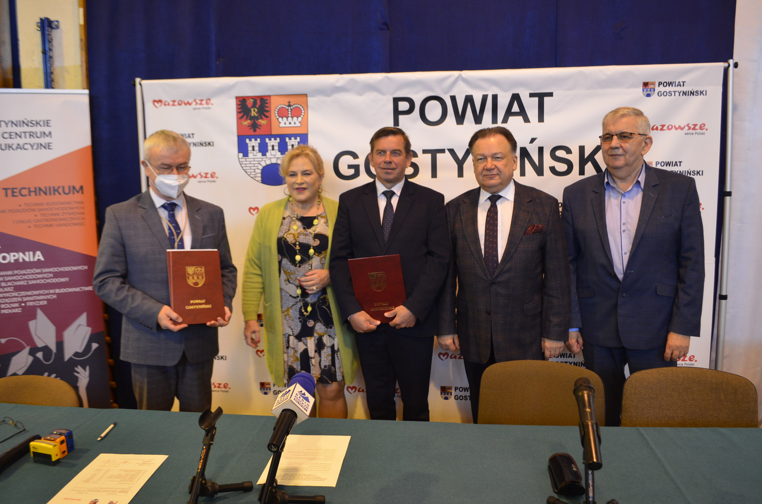 Partnerzy Projektu – Adam Struzik - Marszałek Województwa Mazowieckiego, Arkadiusz Boruszewski - Starosta Gostyniński, Maria Wróblewska - Wicestarosta, Wojciech Krzewski - Dyrektor WORD w Płocku oraz Tomasz Matuszewski - Zastępca Dyrektora WORD w Warszawie