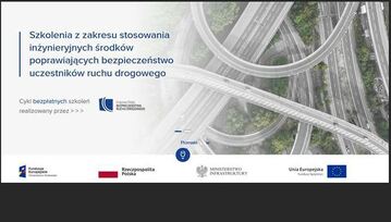 Element dekoracyjny - Plakat Szkolenia z zakresu stosowania inżynieryjnych środków poprawiających bezpieczeństwo uczestników ruchu drogowego